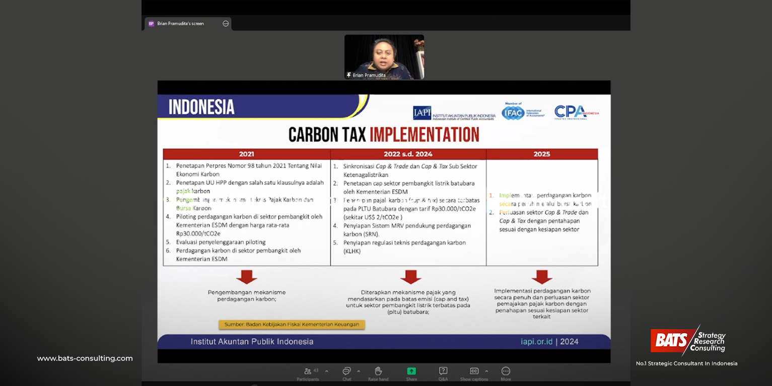 CEO Brian Pramudita Berbagi Wawasan di Webinar IAPI Mengenai Pajak Karbon dan Pasar Karbon